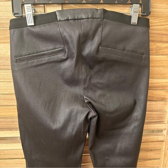 Helmut Lang Lambskin Black Leather Leggings Size 6 - Picture 8 of 9